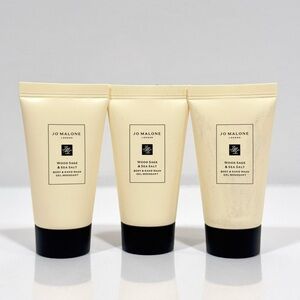 Lot of 3 Jo Malone Wood Sage & sea salt Body & Hand Wash 30ml Each x 3 New